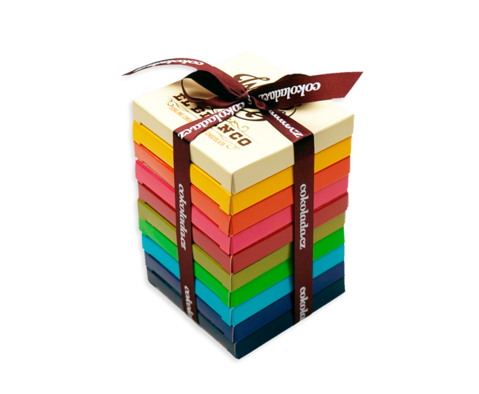 Willie's Cacao degustační sada čokolád Rainbow 500 g