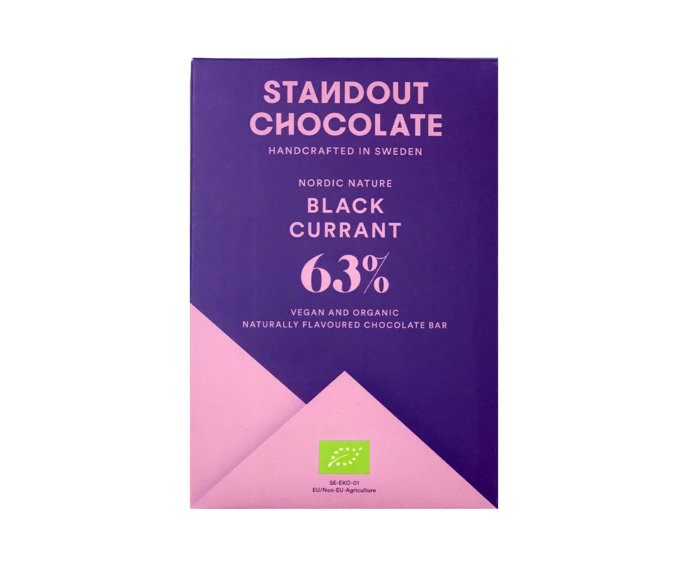 Standout Chocolate 63% hořká čokoláda BLACK CURRANT s rybízem BIO 50 g
