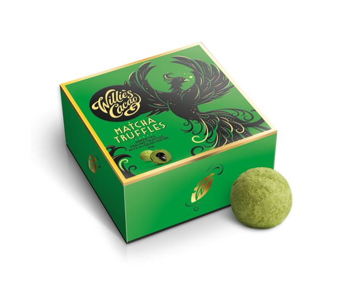 Willie's Cacao 38% bílé truffles Matcha 35 g