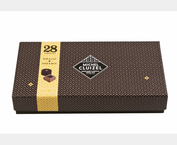 Bonboniéra Michel Cluizel 28 Chocolats Noir & Lait 305g