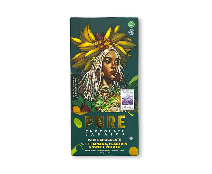 PURE 25% bílá čokoláda BANANA, PLANTAIN AND SWEET POTATO 60 g