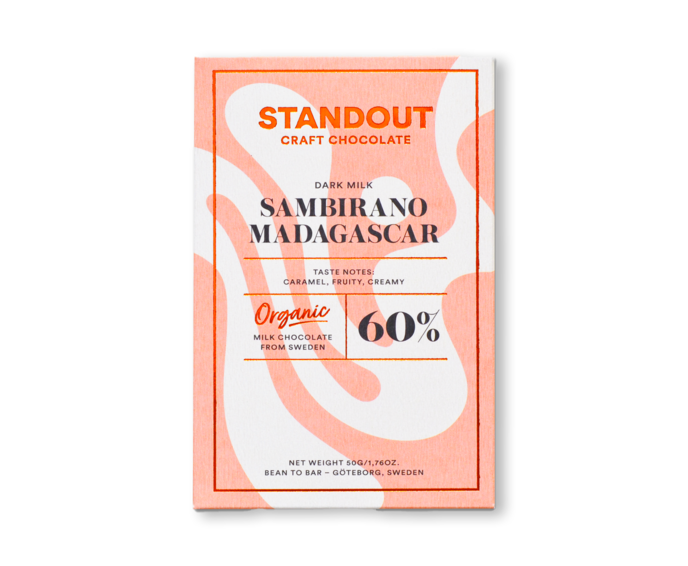 Standout Chocolate 60% mléčná čokoláda Sambirano MADAGASCAR BIO 50 g