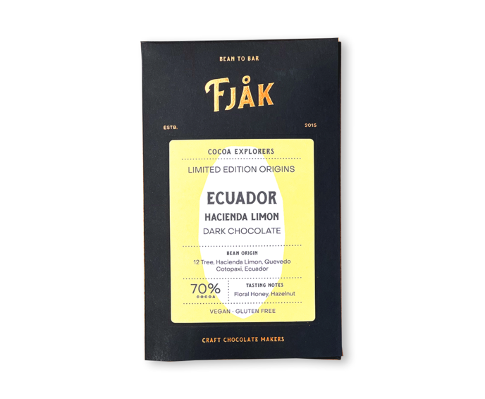FJAK Sjokolade 70% hořká čokoláda ECUADOR HACIENDA LIMON 60 g