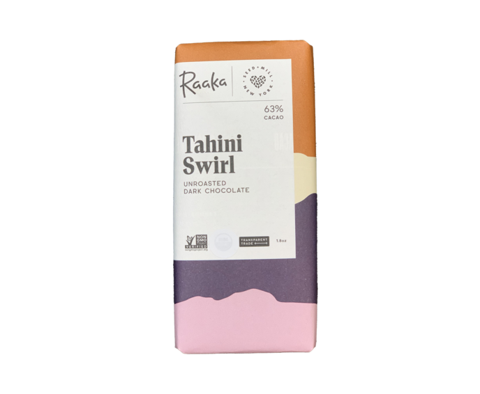 Raaka 63% hořká čokoláda Tahini Swirl Limited Edition 50 g