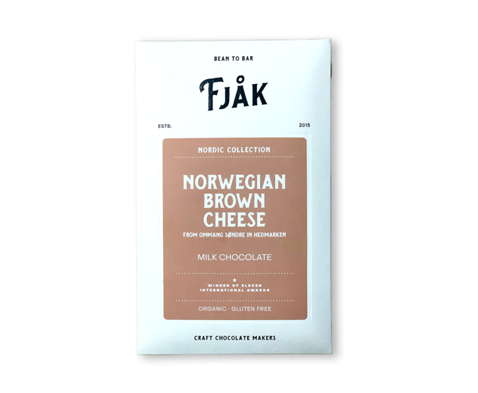 FJAK Sjokolade 45% mléčná čokoláda BROWN CHEESE s hnědým kozím sýrem BIO 60 g