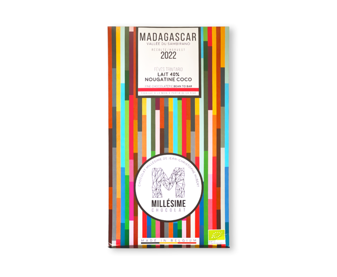 MILLÉSIME 40% mléčná čokoláda - MADAGASCAR NOUGATINE COCO BIO 70 g