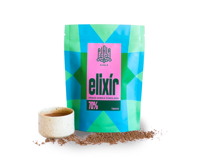 Ajala ELIXÍR 70% pravá horká hořká čokoláda TMAVÁ 250 g