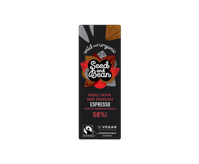 Seed and Bean BABY 58% hořká čokoláda káva Espresso BIO 25 g