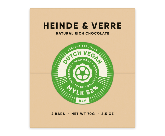 Heinde & Verre 52% hořká čokoláda Dutch Vegan Mylk 70 g