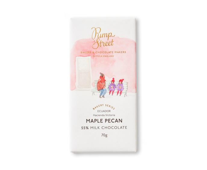 Pump Street 55% MAPLE PECAN mléčná čokoláda 70 g