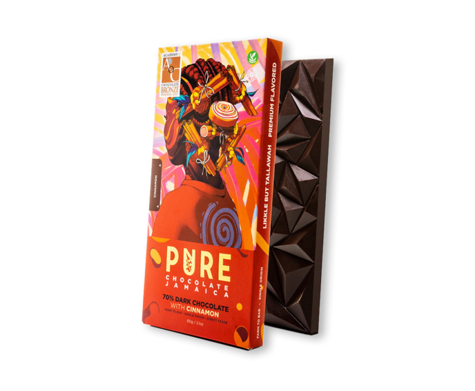 PURE 70% hořká čokoláda CINNAMON se skořicí 60 g