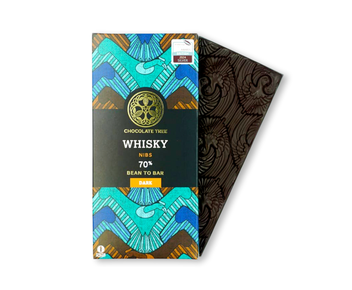 Chocolate Tree 70% hořká čokoláda PERU WHISKY NIBS 70 g