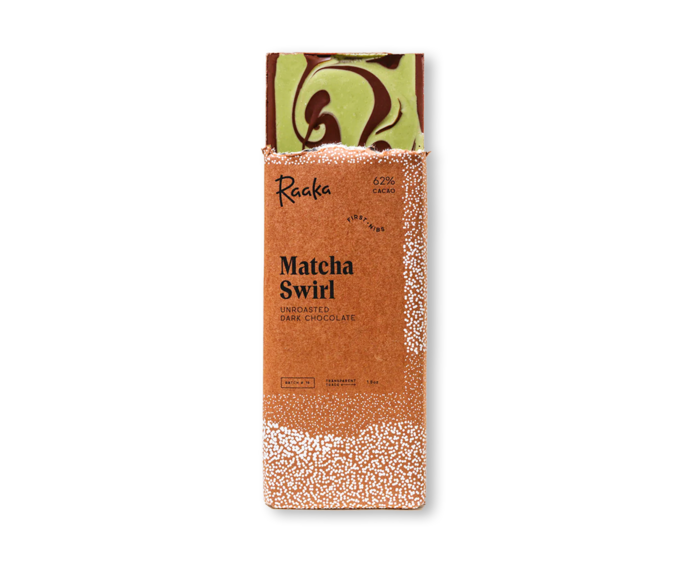 Raaka 62% hořká čokoláda Matcha Swirl 50 g