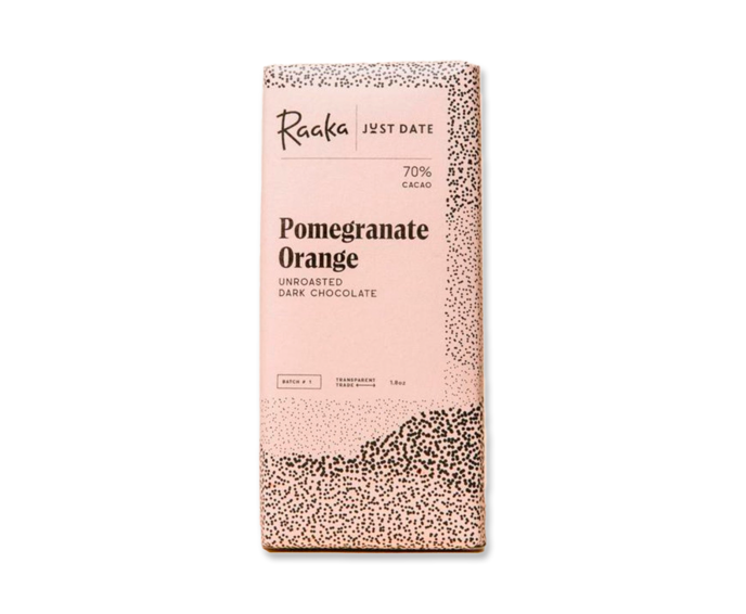 Raaka 68% hořká čokoláda Pomegranate Orange Limited Edition 50 g