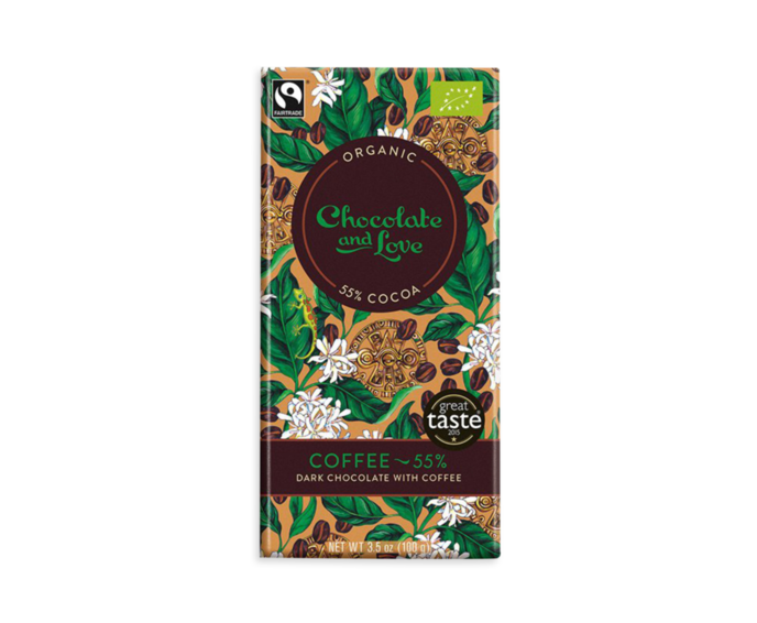 CH&L 55% hořká čokoláda Coffee - káva Arabica BIO 80 g