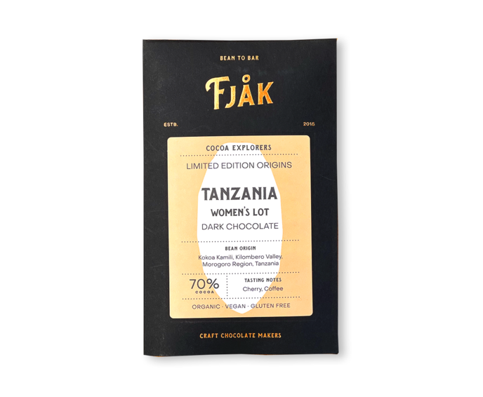 FJAK Sjokolade 70% hořká čokoláda TANZANIE WOMEN'S LOT BIO 60 g