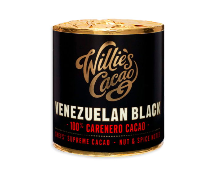 Willie's Cacao Venezuelan Black, 100% Carenero čokoládový váleček 180 g