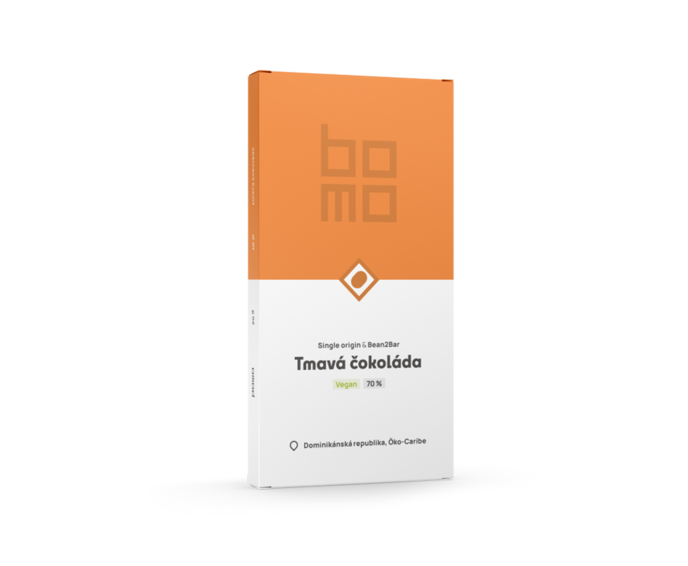 BOMO 70% hořká čokoláda DOMINIKÁNSKÁ REPUBLIKA, Öko Caribe 50 g