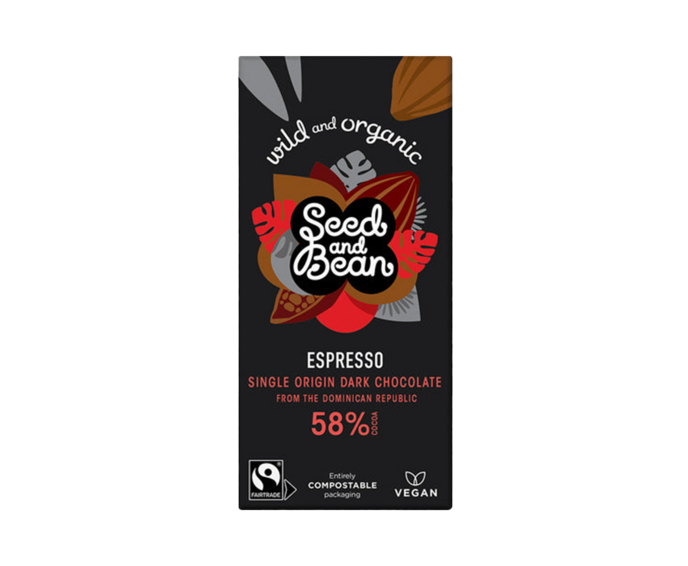 Seed and Bean 58% hořká čokoláda káva DARK ESPRESSO BIO 75 g