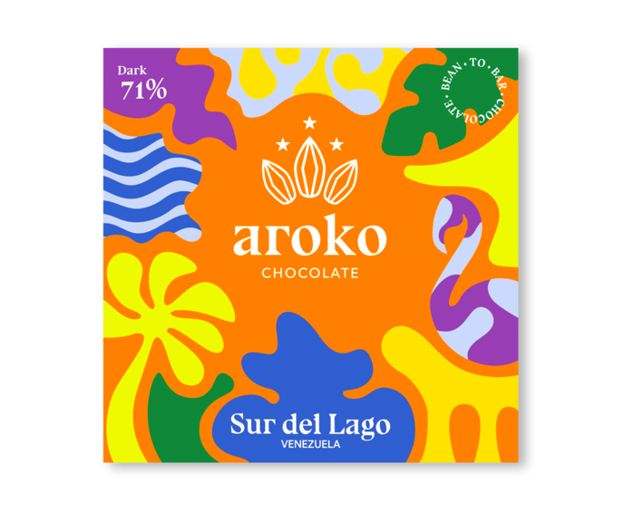 AROKO CHOCOLATE 71% hořká čokoláda SUR DEL LAGO 50 g