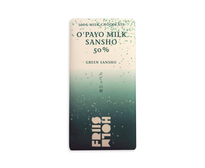 FRIIS-HOLM 50% mléčná čokoláda se zeleným pepřem O´PAYO SANSHO 100 g