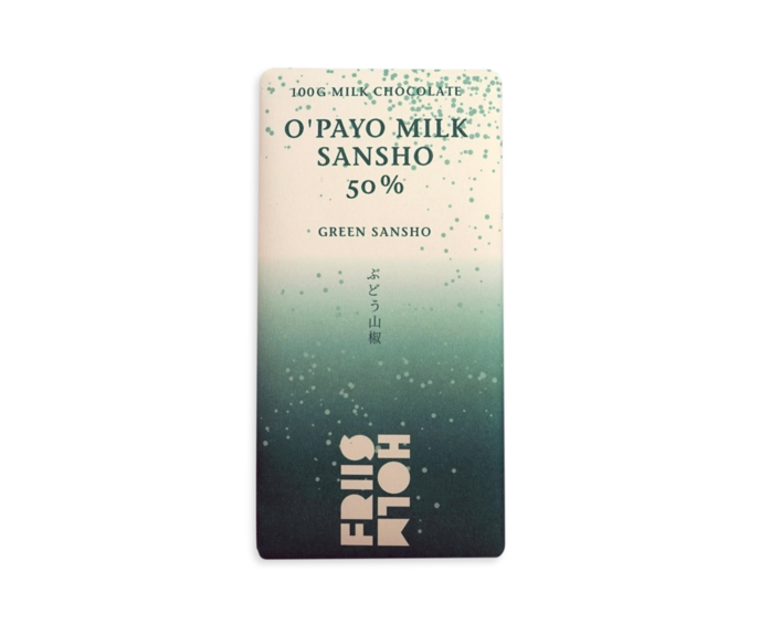 FRIIS-HOLM 50% mléčná čokoláda se zeleným pepřem O´PAYO SANSHO BIO 100 g