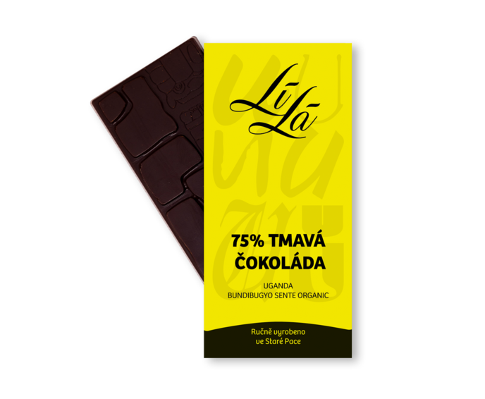 LÍLÁ 75% hořká čokoláda UGANDA 50 g