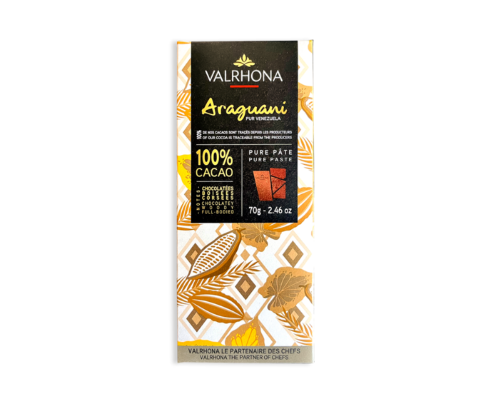 Valrhona 100% hořká čokoláda ARAGUANI 70 g