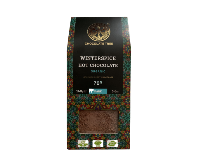 Chocolate Tree70% hořká čokoláda horká Winterspice BIO 160 g