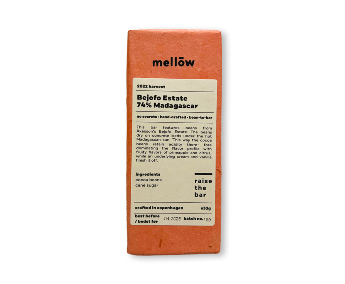 Mellow Chocolate EXP 74% hořká čokoláda BEJOFO ESTATE MADAGASKAR BIO 53 g