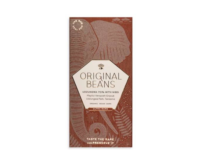 Original Beans EXP 70% hořká čokoláda UDZUNGWA s kakaovými boby BIO 70 g