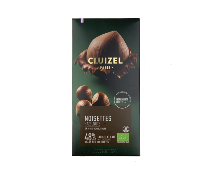 Michel Cluizel Lait Noisettes 48% mléčná čokoláda s lískovými ořechy 100 g