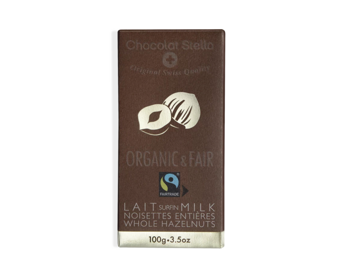 Stella 36% mléčná čokoláda s lískov. oříšky BIO 100 g