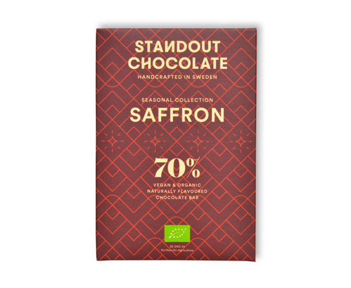 Standout Chocolate 70% hořká čokoláda SAFFRON se šafránem BIO 50 g