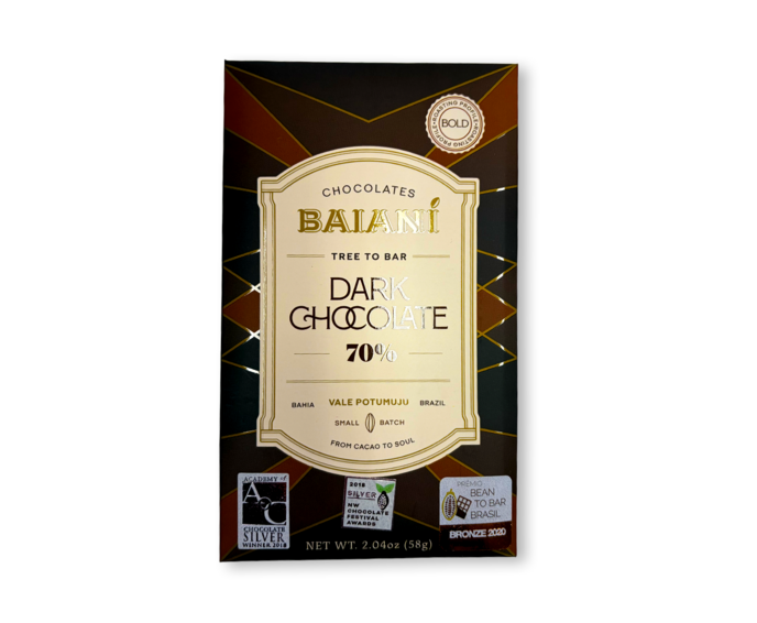 Baianí Chocolates 70% hořká čokoláda VALE POTUMUJU BOLD ROAST 58 g