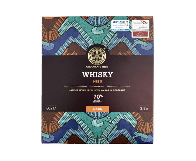 Chocolate Tree 70% hořká čokoláda Peru s Whisky a kakaovými boby 80 g