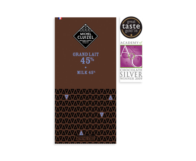 Michel Cluizel Grand Lait 45% mléčná čokoláda 70 g