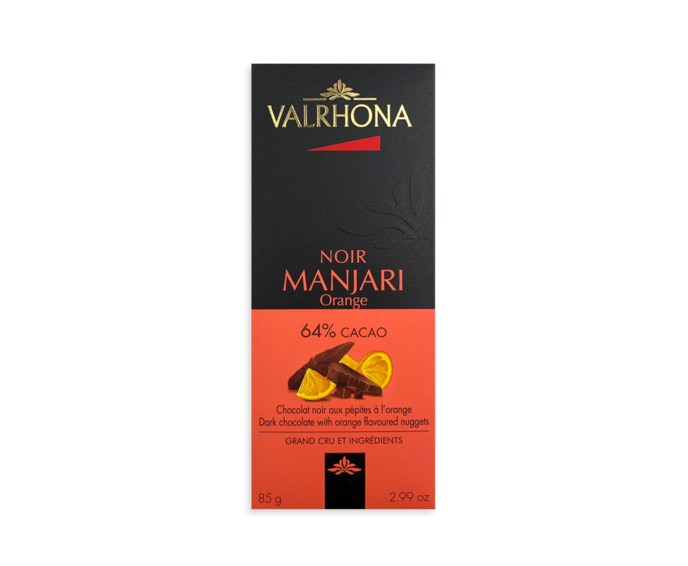 Valrhona MANJARI 64% ORANGE hořká čokoláda s pomerančem 85 g