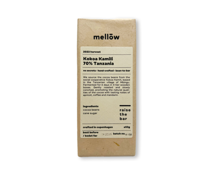 Mellow Chocolate EXP 70% hořká čokoláda KOKOA KAMILI TANZANIE BIO 53 g