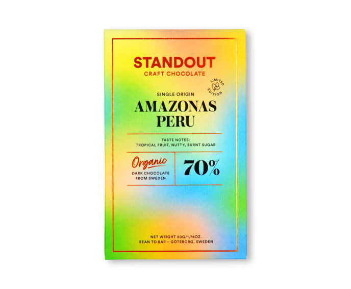 Standout Chocolate 70% hořká čokoláda AMAZONAS PERU Limited Edition BIO 50 g