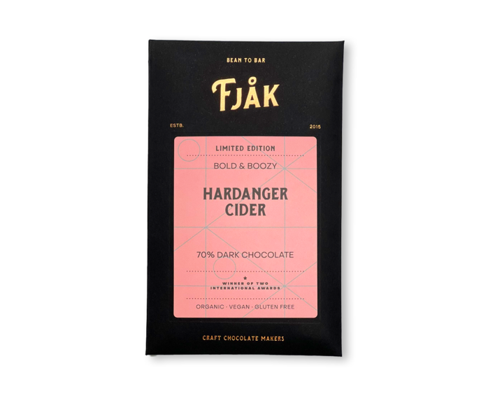 FJAK Sjokolade 70% hořká čokoláda HARDANGER CIDER 60 g
