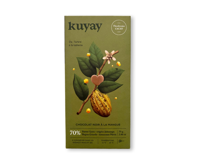 KUYAY 70% hořká čokoláda LA MANGUE s mangem 70 g
