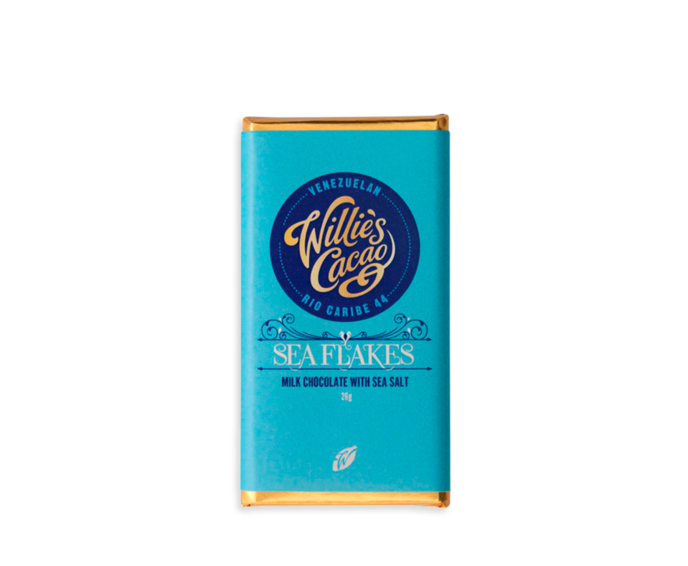Willie's Cacao BABY 44% mléčná čokoláda se solí Sea Flakes 26 g