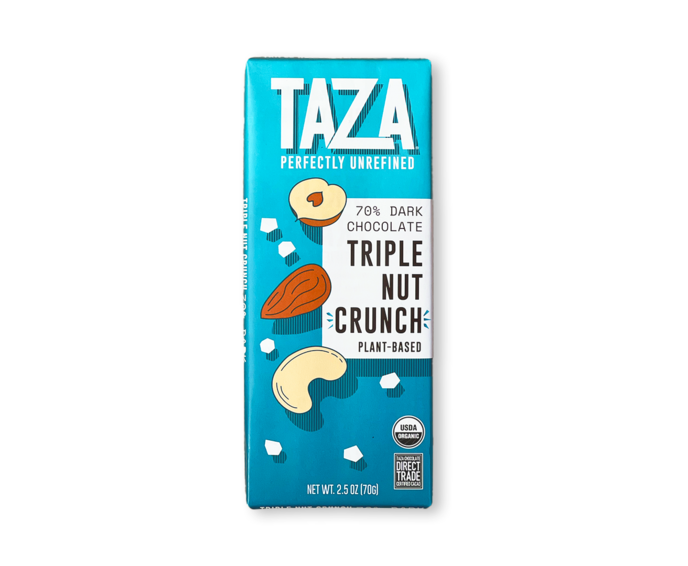 TAZA Chocolate 70% hořká čokoláda TRIPLE NUT CRUNCH 70 g