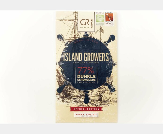 ZZZ GR hořká čokoláda - Island Growers (St. Lucia) 77% 50g