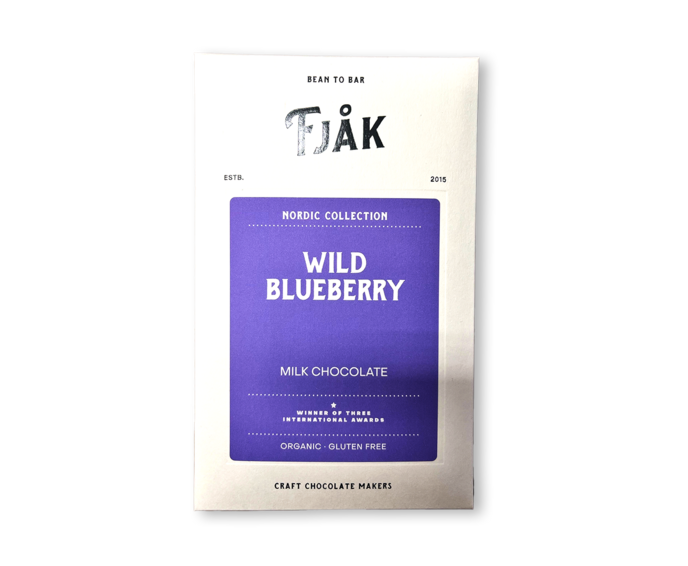 FJAK Sjokolade 50% mléčná čokoláda WILD BLUEBERRY BIO 60 g