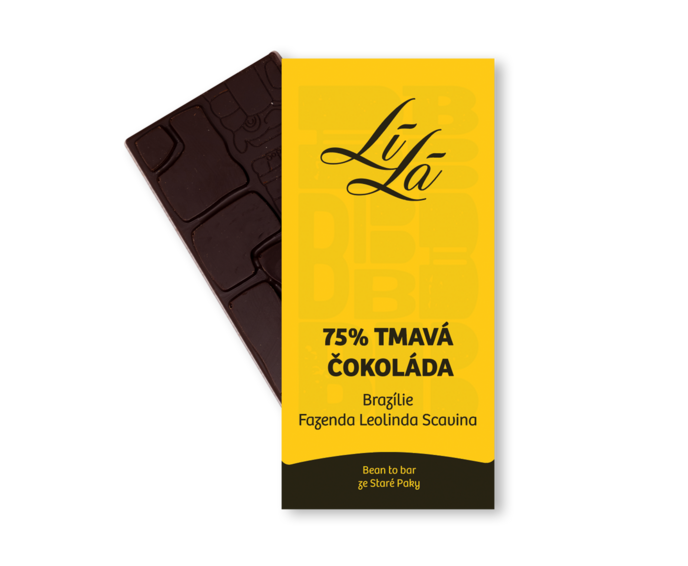 LÍLÁ 75% hořká čokoláda BRAZÍLIE Fazenda Leonilinda Scavina 50 g