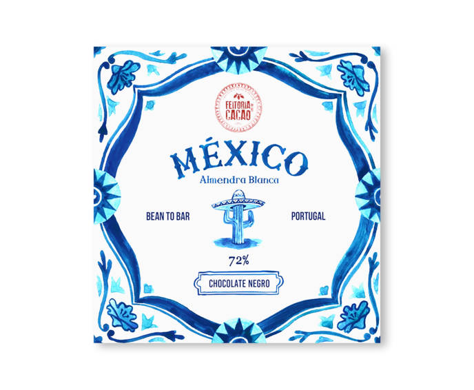 Feitoria do Cacao 72% hořká čokoláda MEXICO ALMENDRA BLANCA 50 g