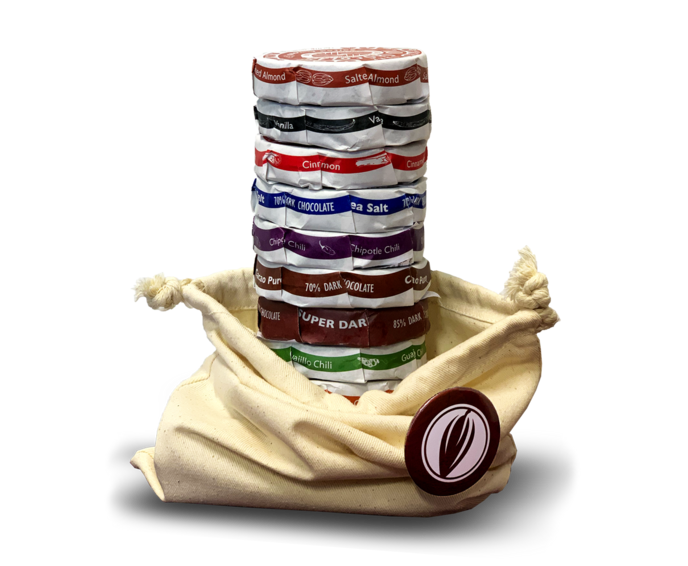 TAZA degustační sada čokolád MEXIKO V PYTLI 616 g