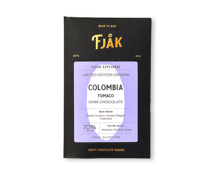 FJAK Sjokolade 70% hořká čokoláda COLOMBIA TUMACO 60 g